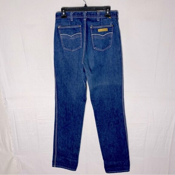Vintage Howick Dark Blue Western Style Long Inseam High Rise Straight Leg Jeans - Picture 13 of 13